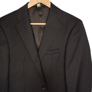 Jos. A. Bank Sport Coat Mens 40R Black 100% Wool 1905 Slim Fit 2 Button Blazer